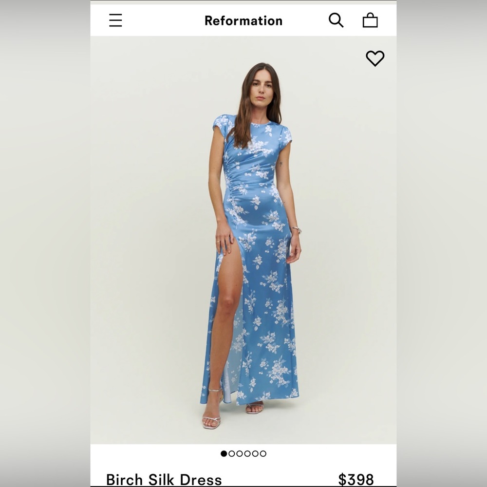 Reformation Birch Silk Dress